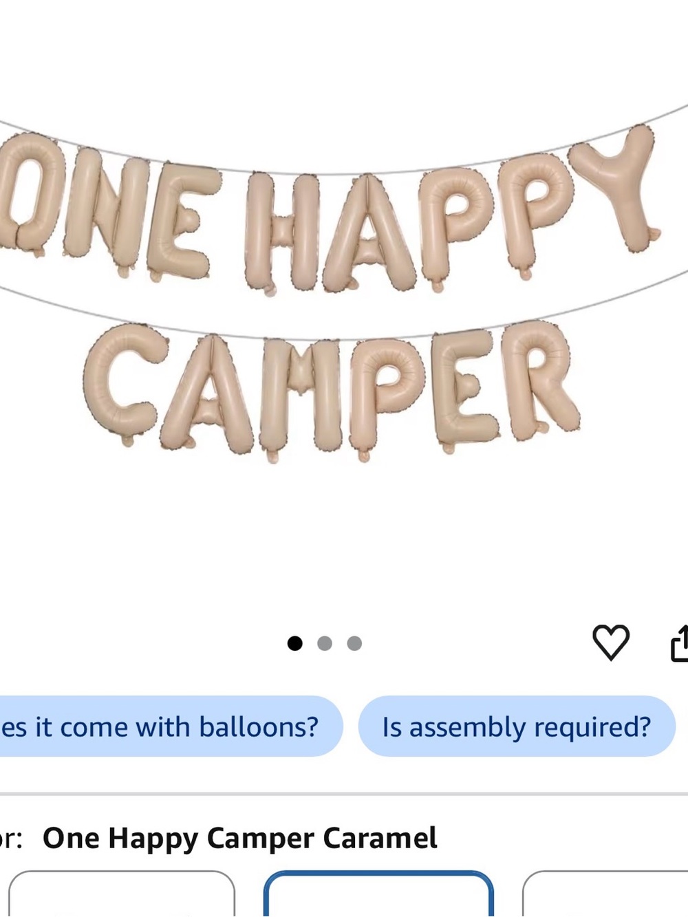 'One Happy Camper' - Party Decorations